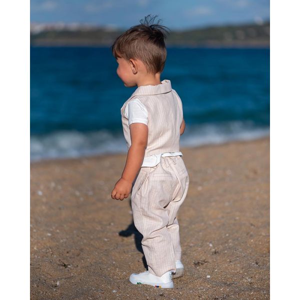 Boys linen suit best sale