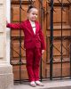 2 Piece Cotton Formal Red Suit