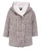 Checked Hooded Wool Coat